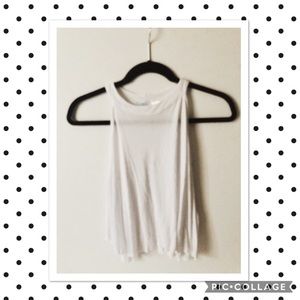 Kimchi Blue cropped white draped halter